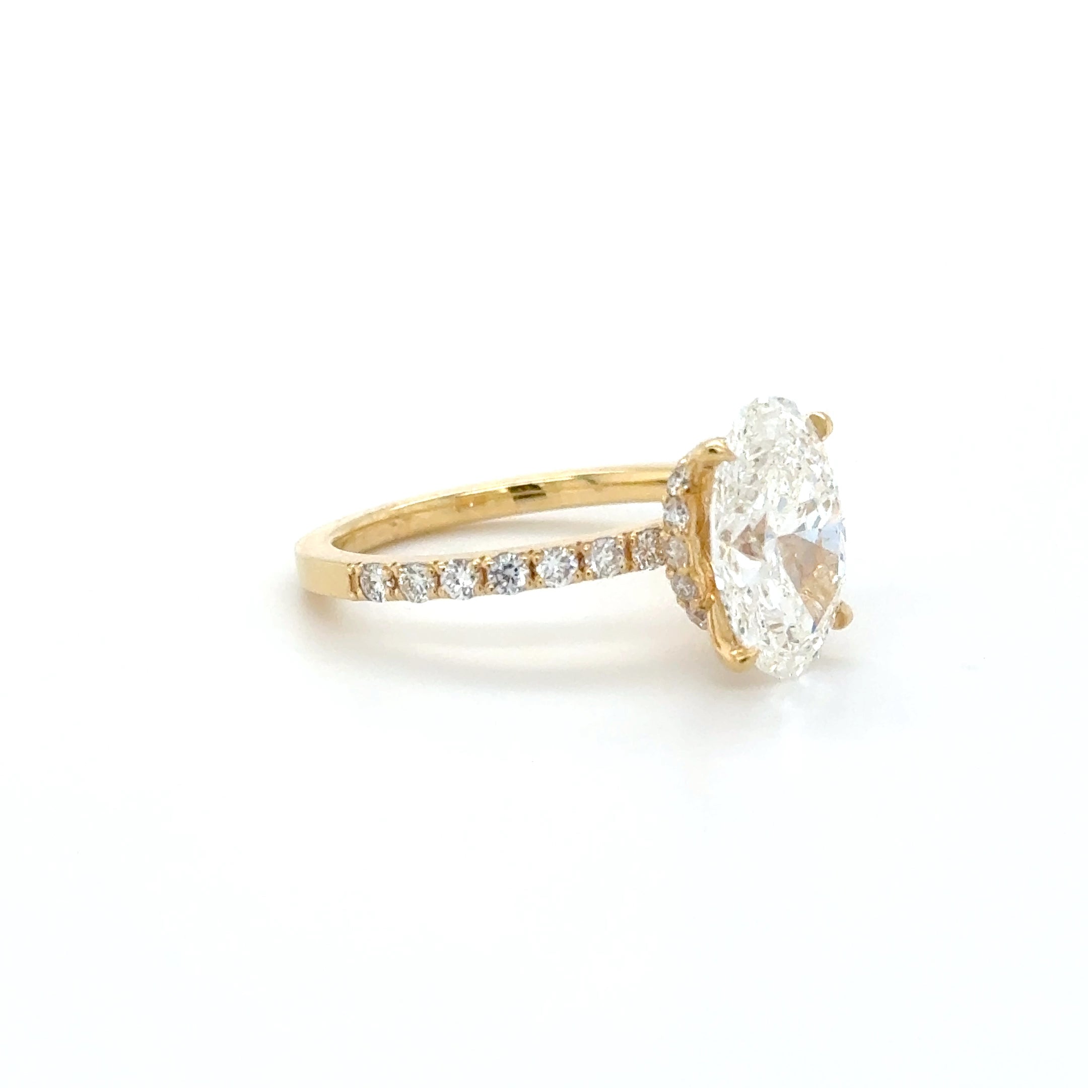 'Seraphine' – 3.10ct Hidden Halo Engagement Ring | 18K Yellow Gold