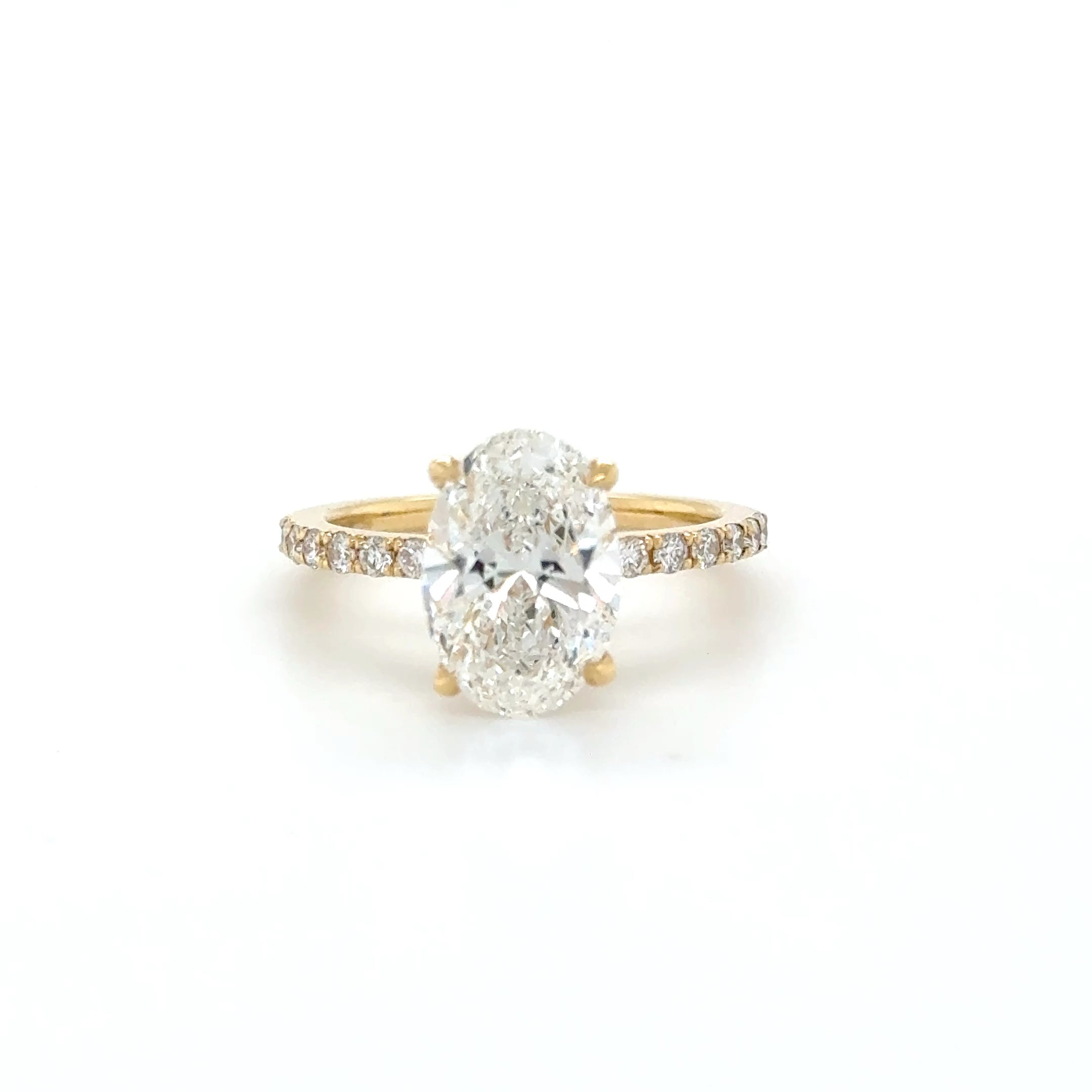 'Seraphine' – 3.10ct Hidden Halo Engagement Ring | 18K Yellow Gold