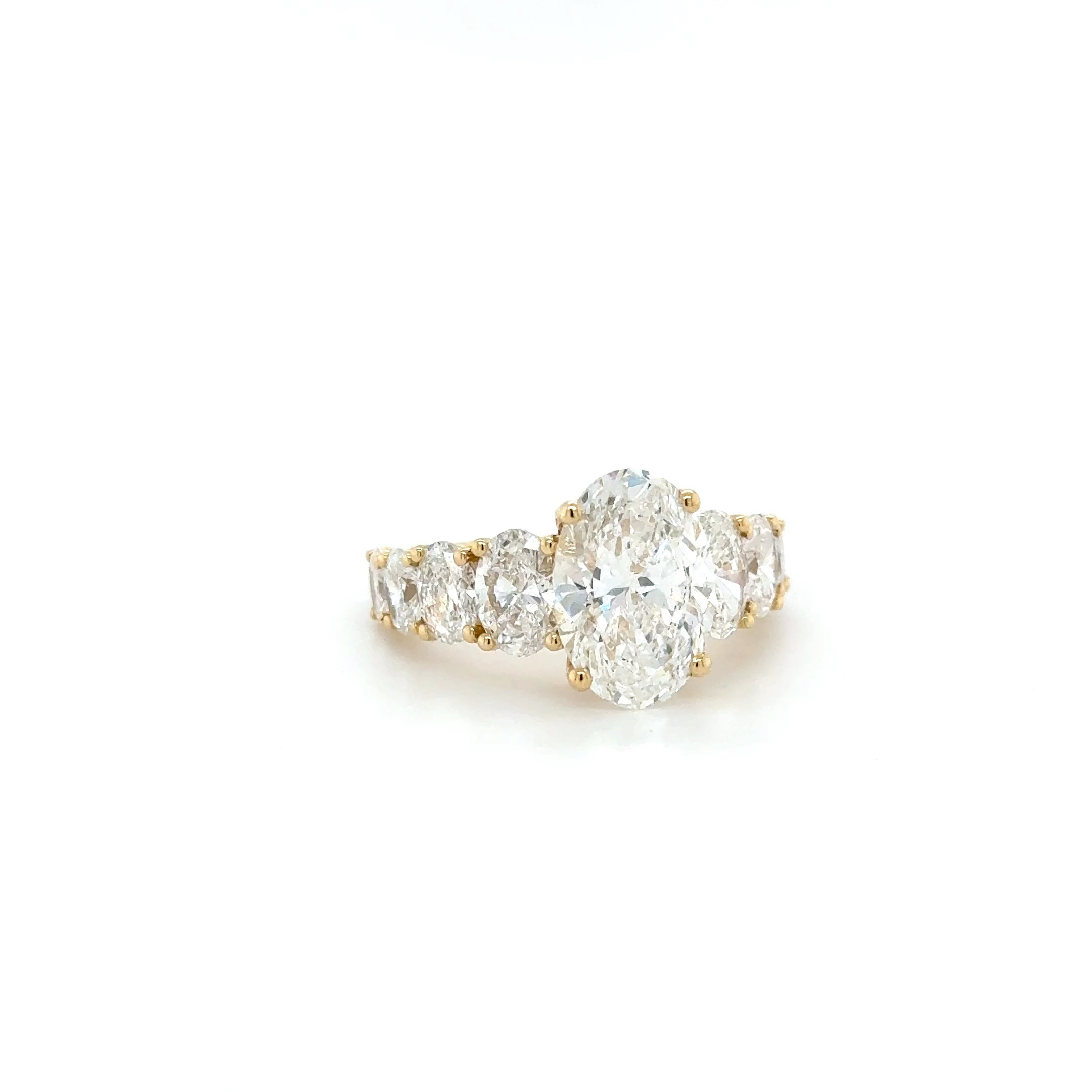 Oval Degradé Trilogy Ring – 5.95ct Diamond Brilliance