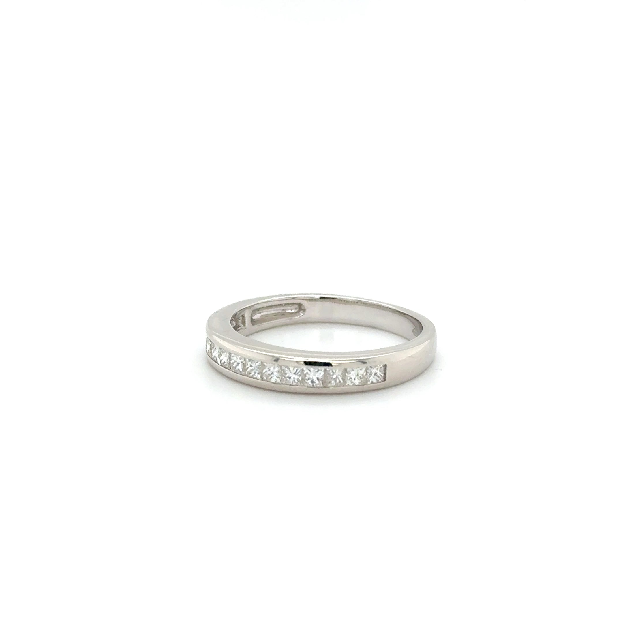 Radiant Wrap Half Eternity Band – 18K White Gold (0.82 ct)