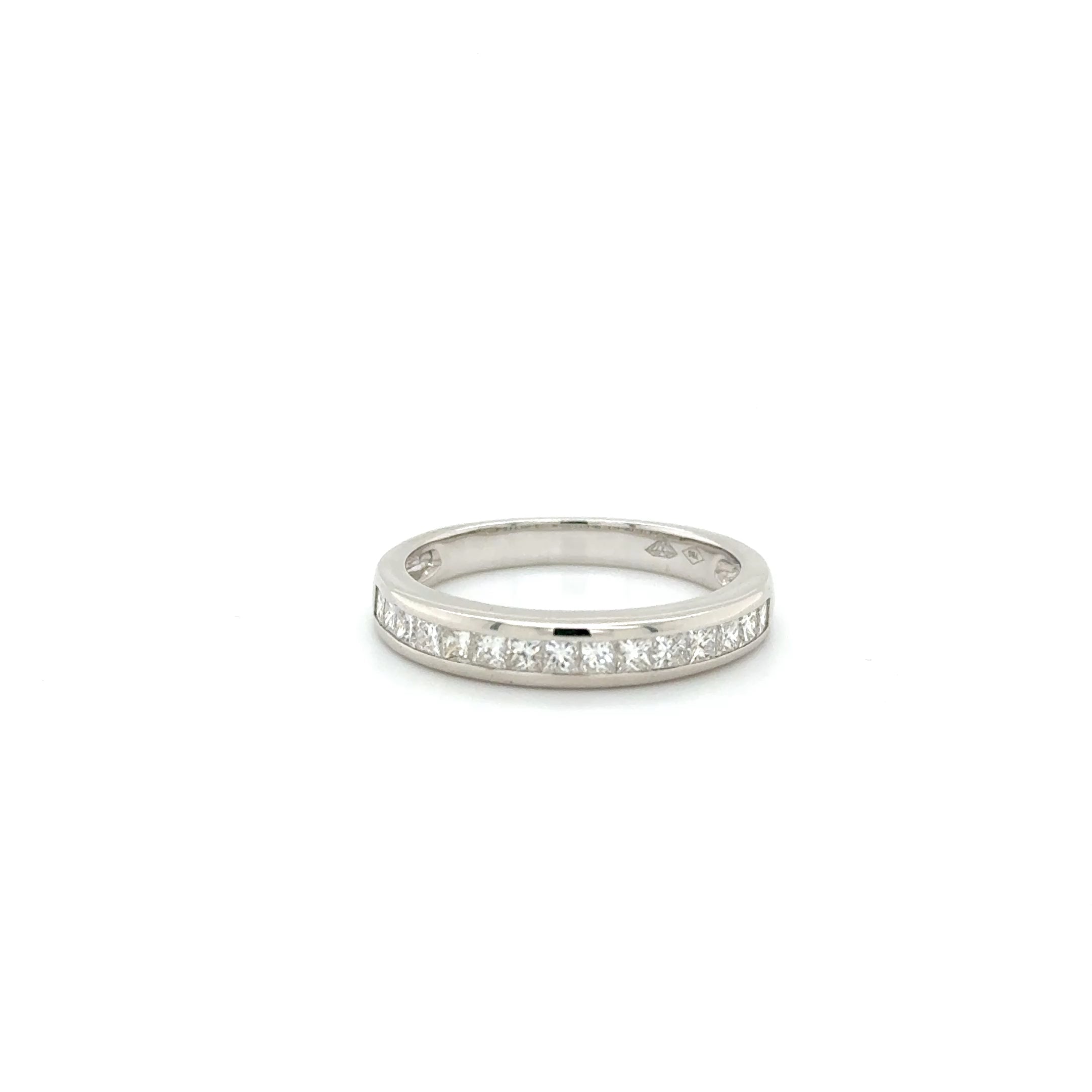 Radiant Wrap Half Eternity Band – 18K White Gold (0.82 ct)
