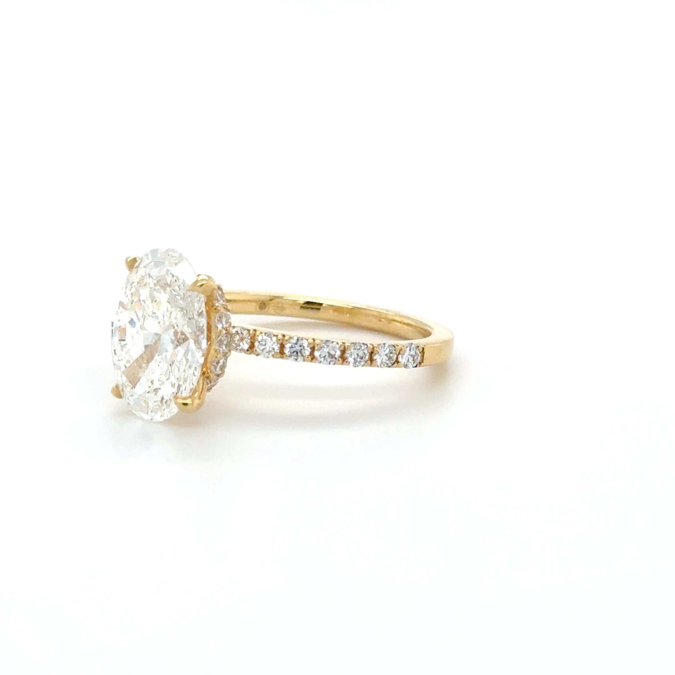 'Seraphine' – 3.10ct Hidden Halo Engagement Ring | 18K Yellow Gold