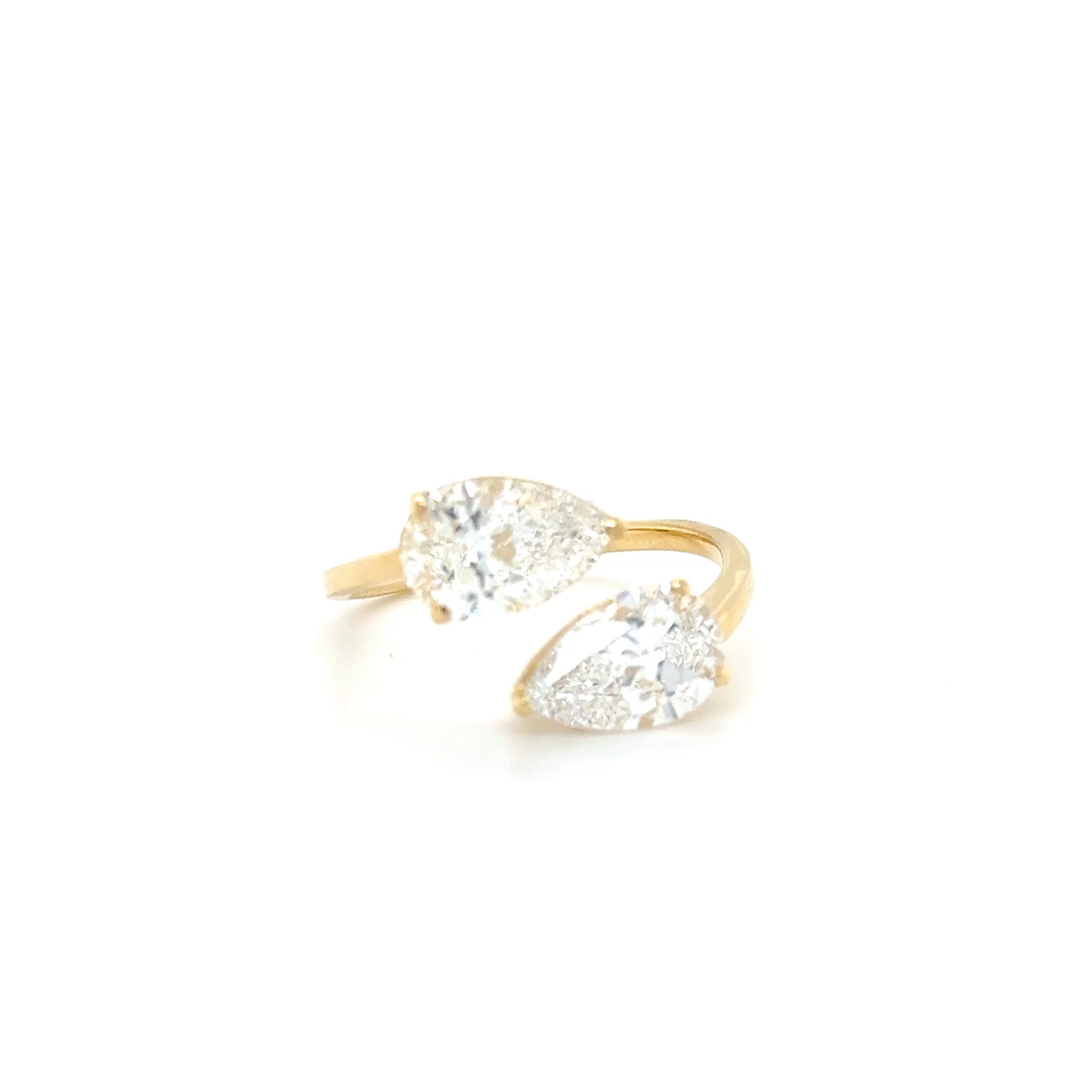 3.00ct Toi et Moi Lab-Grown Diamond Ring in 18K Yellow Gold (IGI Certified)