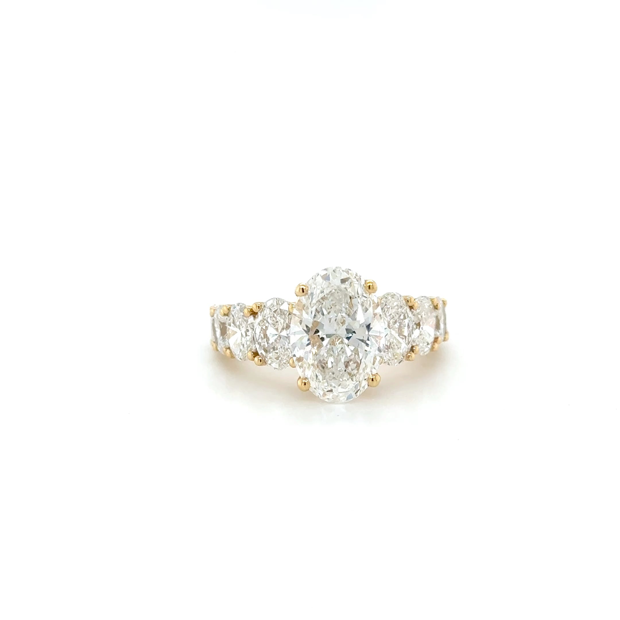Oval Degradé Trilogy Ring – 5.95ct Diamond Brilliance
