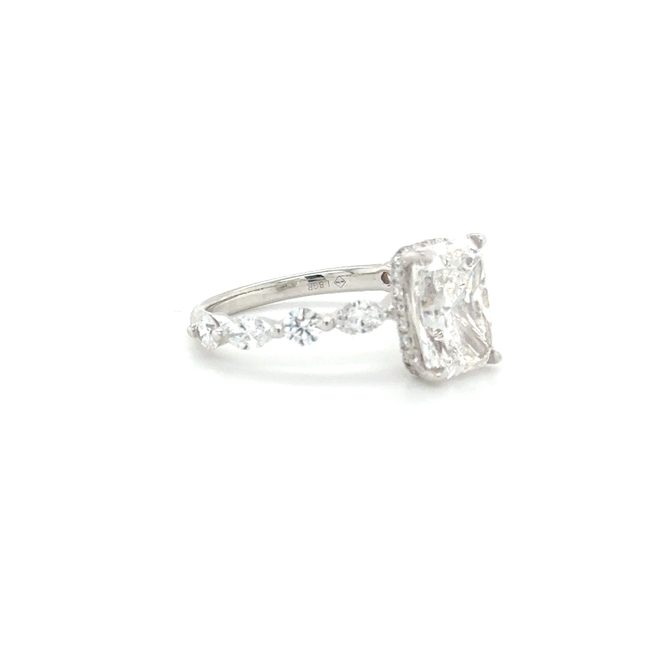 Celestial Halo Engagement Ring – 3.92ct Lab-Grown Diamond