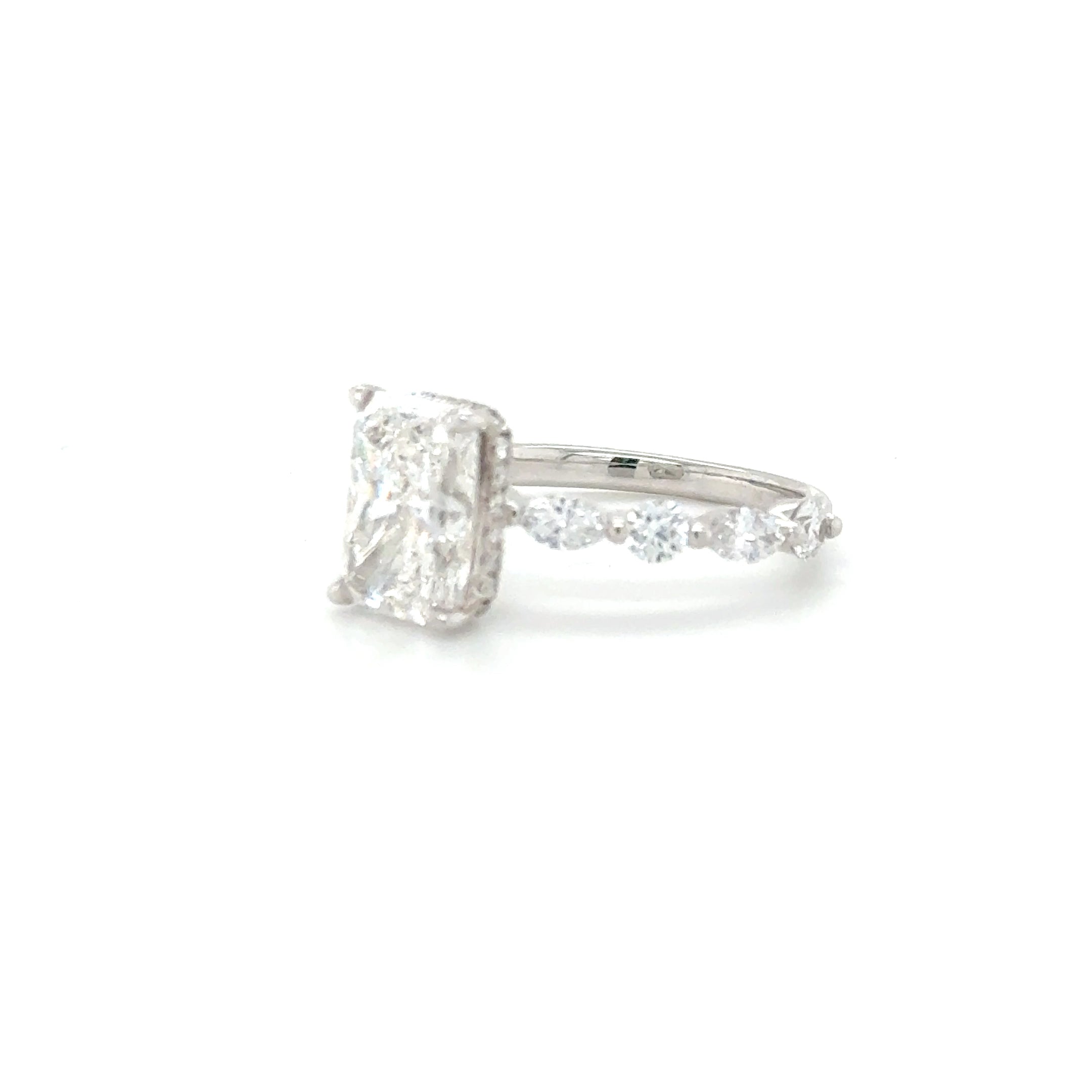 Celestial Halo Engagement Ring – 3.92ct Lab-Grown Diamond