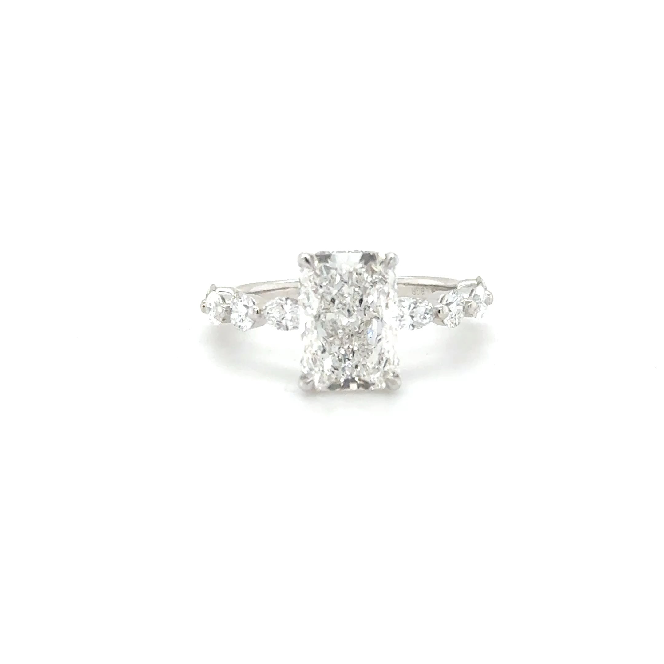 Celestial Halo Engagement Ring – 3.92ct Lab-Grown Diamond