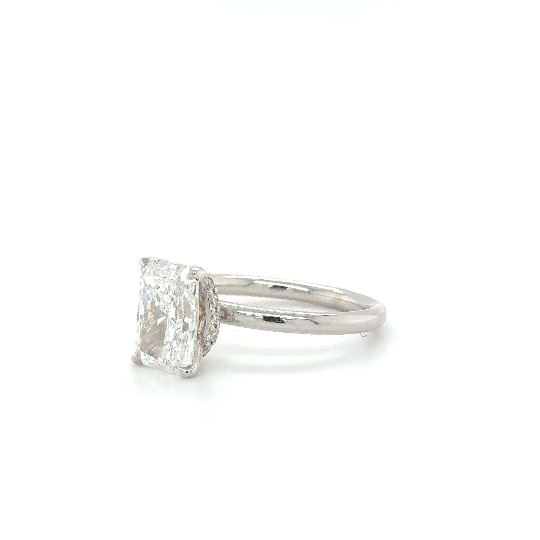 Radiant Veil Hidden Halo Ring – 2.03ct