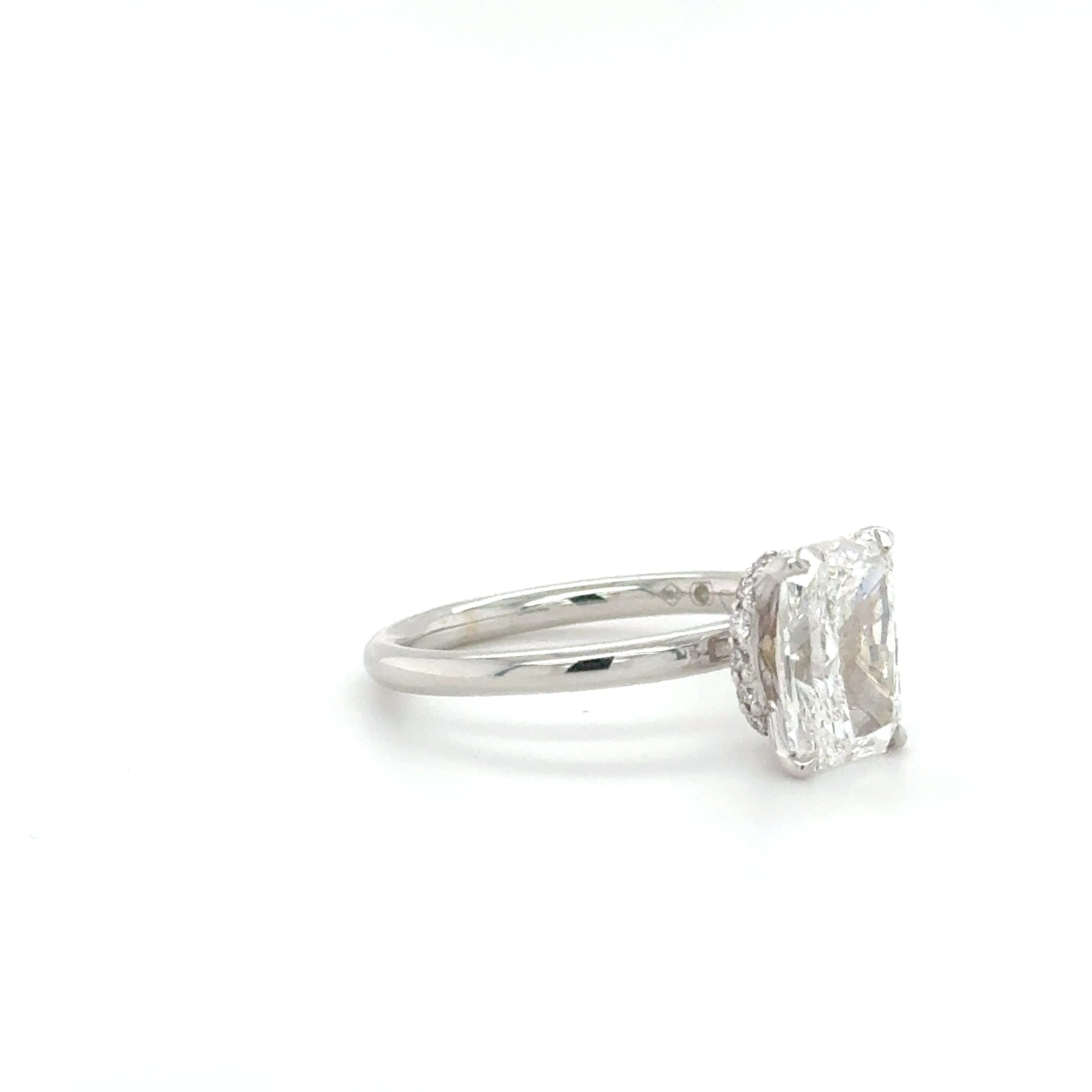 Radiant Veil Hidden Halo Ring – 2.03ct