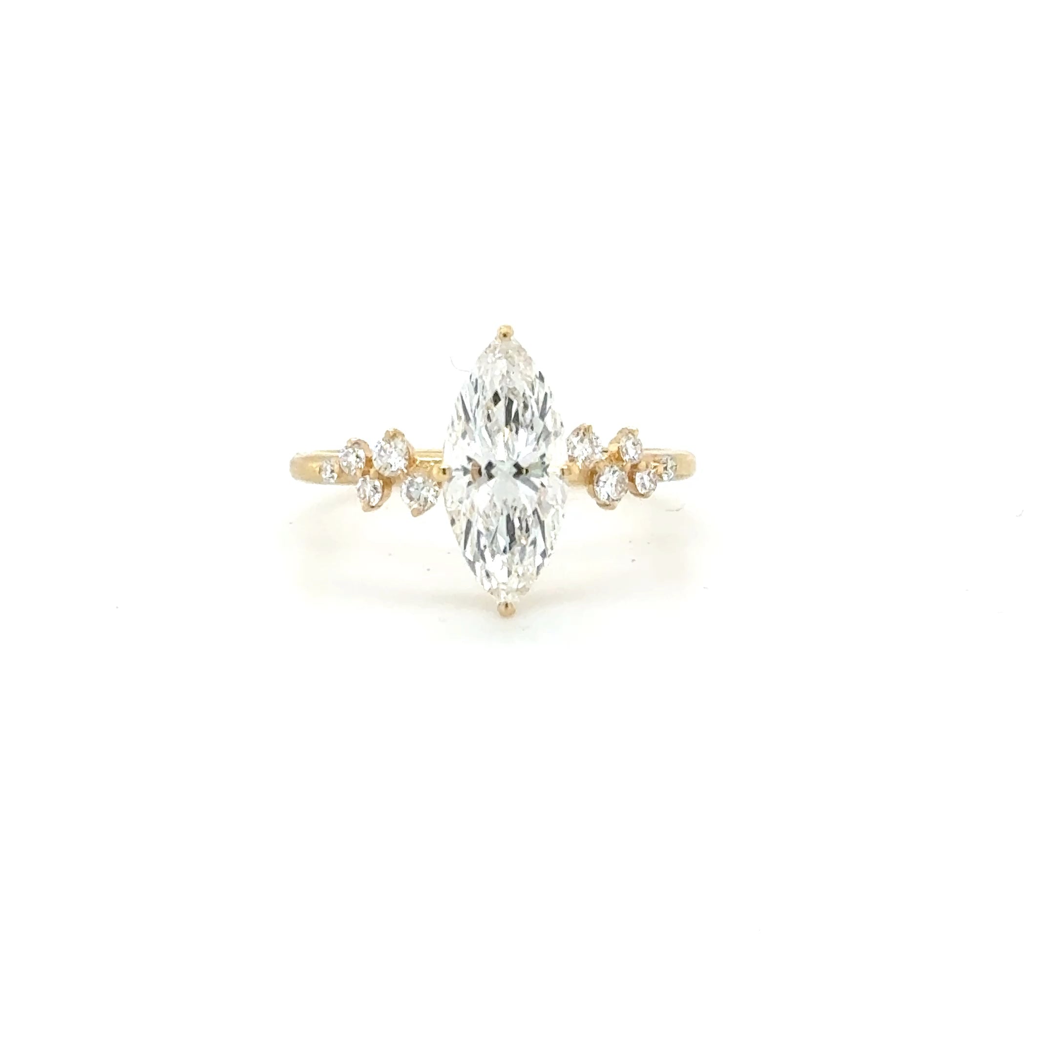 The Valentina Charm Ring - 1.79ct Marquise Cut with Charm Details
